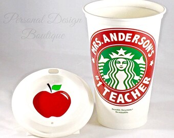 Starbucks Personalized Teacher Mug, Personalized Teacher Appreciation Gift, Teacher Gifts, Custom Starbucks Gift, Teacher Appreciation Week