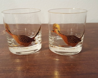 Couroc Roadrunner Lowball Glasses - set of 2