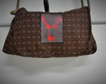 AVAILABLE! Pretty shoulder bag / handbag / satchel / cheveuil red Plaid