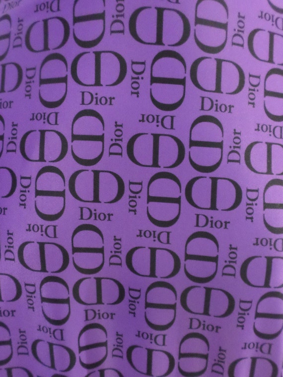 Dior Inspired Designer Print Spandex Fabric By The Yard