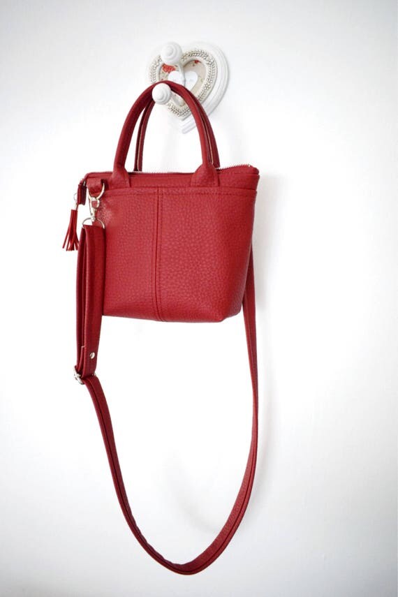 red mini shoulder bag