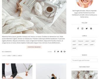 Blogger Template Responsive, Blogger Theme, Premade Blogger Templates, Blogspot Template Minimal, Blogger Blog - Gianna