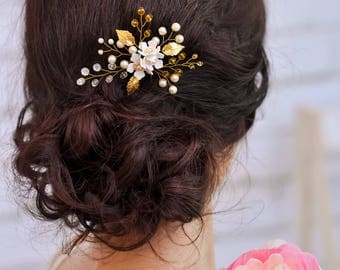 Bridal hair pins Crystal hair pins Wedding hair clip Rhinestone hairpin Wedding bobby pins Flower hair accessory Wedding floral hair pins