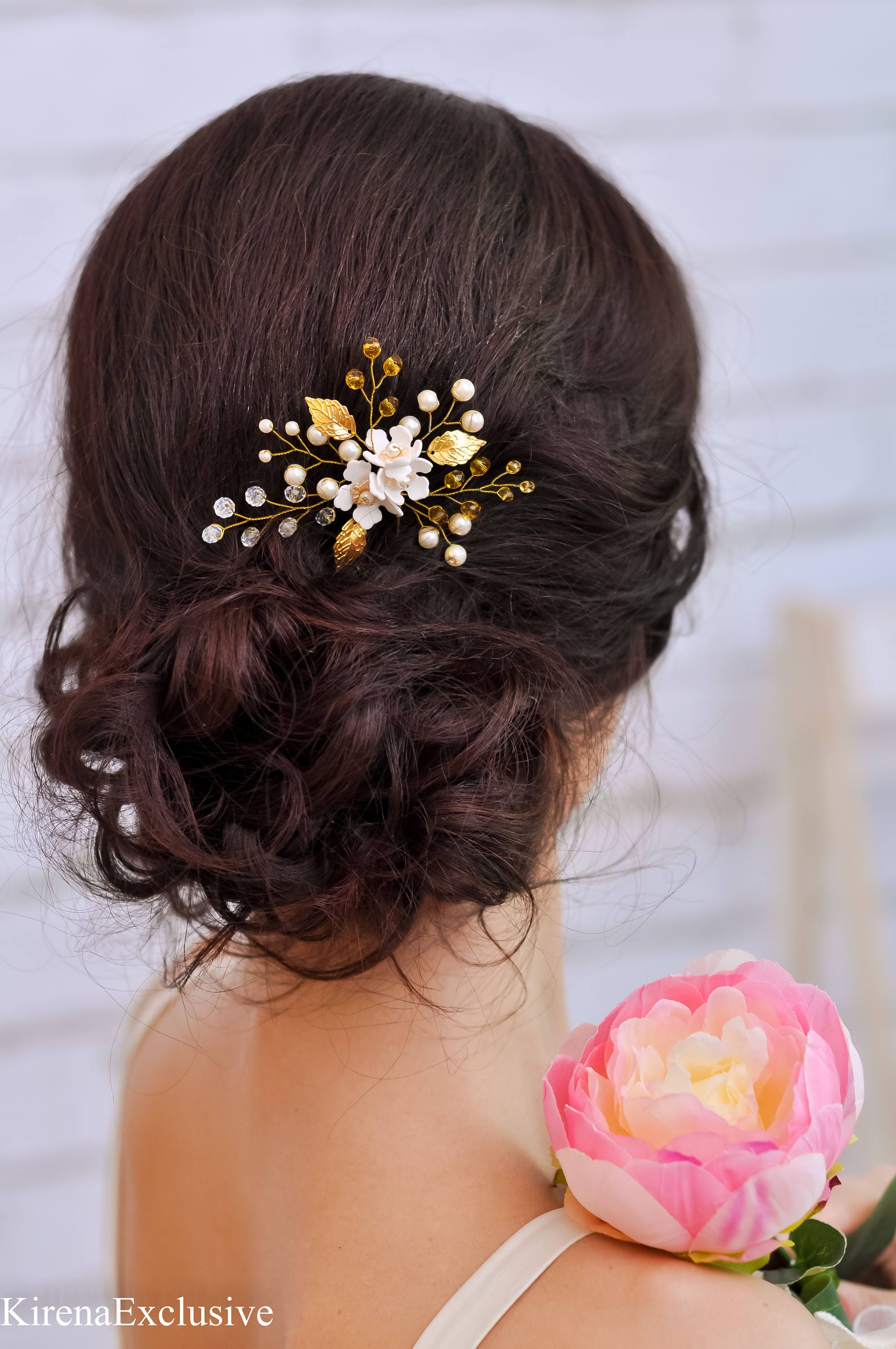 Bridal hair pins Crystal hair pins Wedding hair clip
