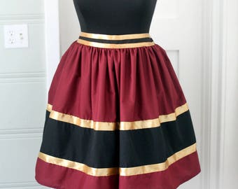 Hollywood Tower of Terror Bellhop Twilight Zone Burgundy Red Bounding skirt in regular and plus sizes 2-32+