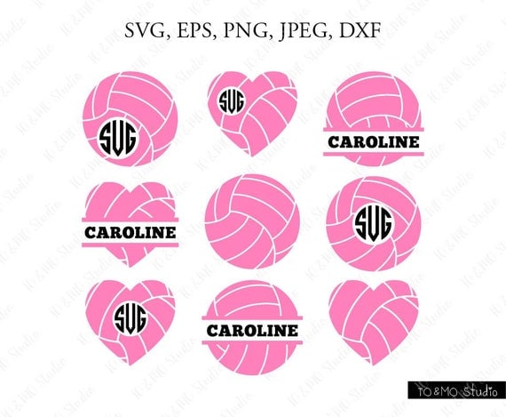 Download Volleyball SVG Volleyball Monogram Volleyball Clipart
