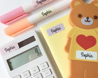 mini Daycare labels Waterproof name labels Personalized name labels Kids name stickers Dishwasher safe name labels Pencil labels
