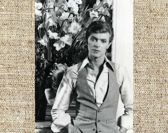 David Bowie photograph, black and white photo print, vintage photograph, rock music decor, gift for him, Thin White Duke
