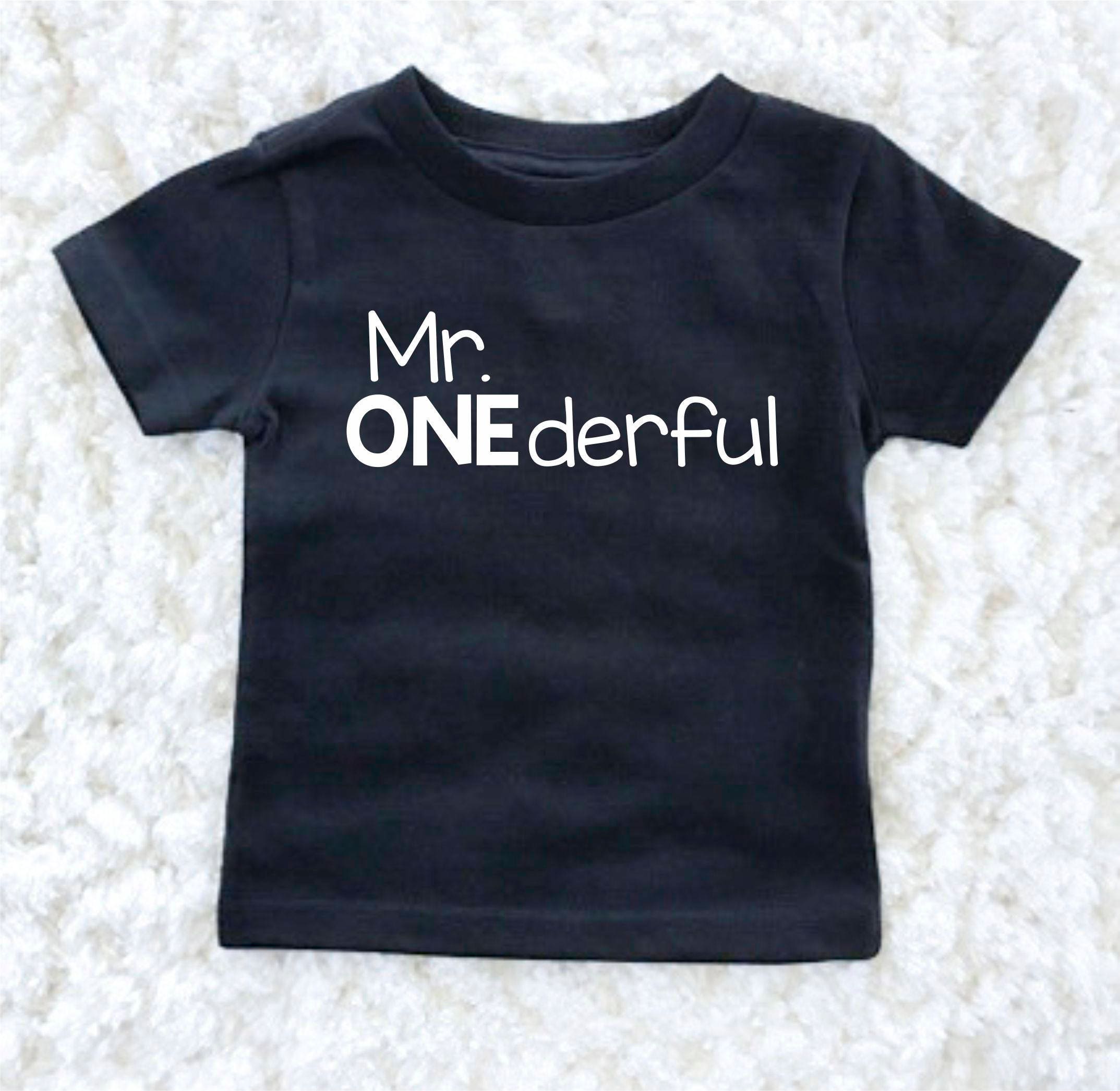 Mr Onederful Birthday Shirt First Birthday Boy Outfit Birthday