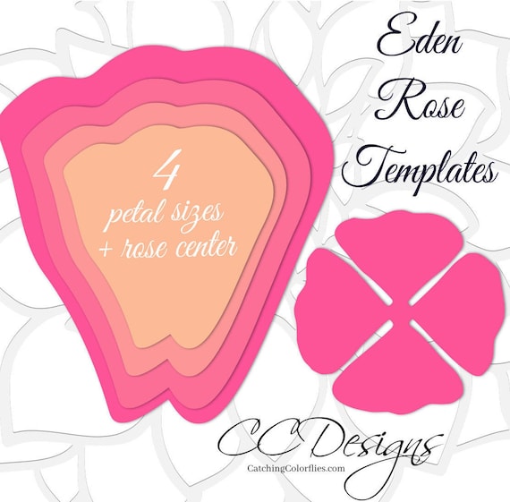 DIY Giant Rose Templates Paper Rose Patterns &amp; Tutorials