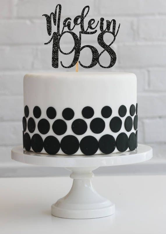 60th birthday cake topper 60th birthday decorations Vintage