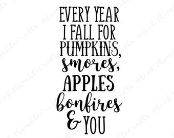 Every Year I Fall For svg, fall svg, autumn svg, football mom svg, pumpkin svg, thanksgiving svg, engaged svg, diy sign, camping svg