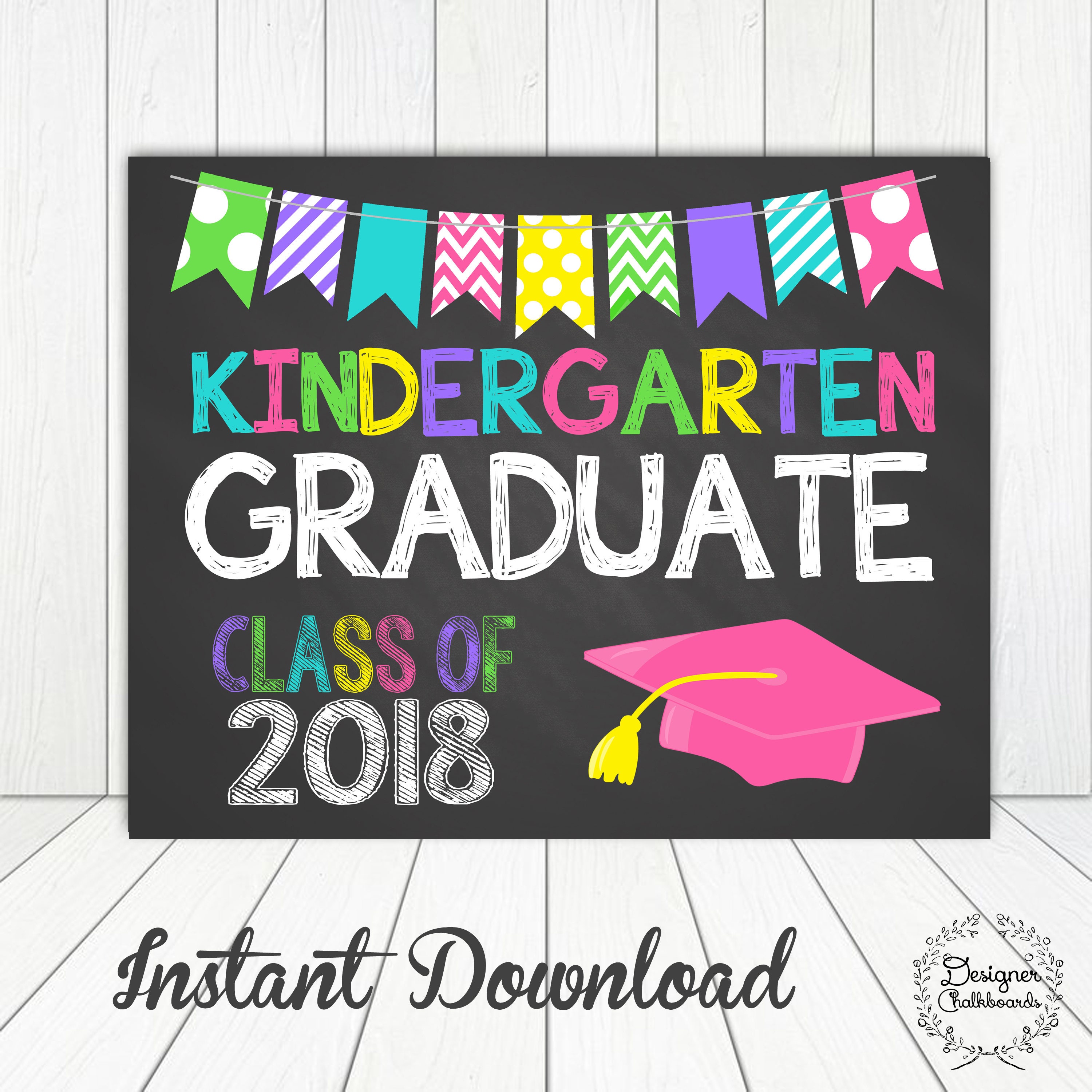 kindergarten graduation sign chalkboard poster photo prop