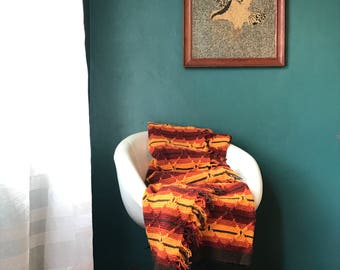 Bohemian Blanket. Fringe Blanket. Boho Throw Blanket. Boho Afghan Blanket. Retro Blanket. Hippie Blanket. Knitted Afghan. Woven Blanket