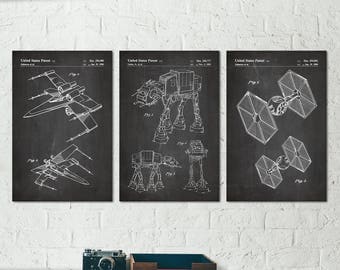 AT-AT Walker TIE Fighter Star Wars Poster, Star Wars Baby Nursery, Star Wars Teen Boy Room, Geek Art Print, Sci Fi Gift Starwars Poster S053