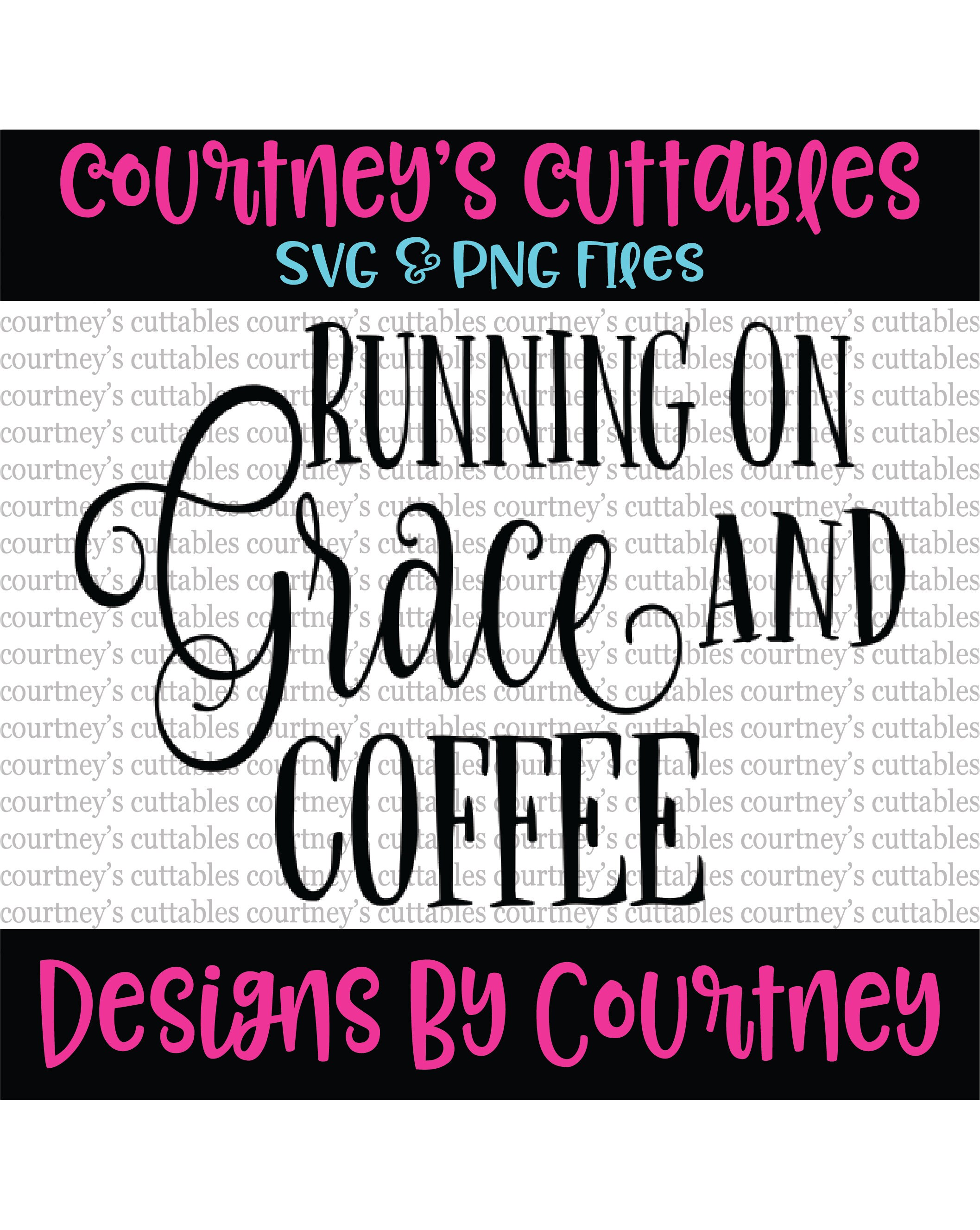 Running on Grace and Coffee SVG PNG Cut file