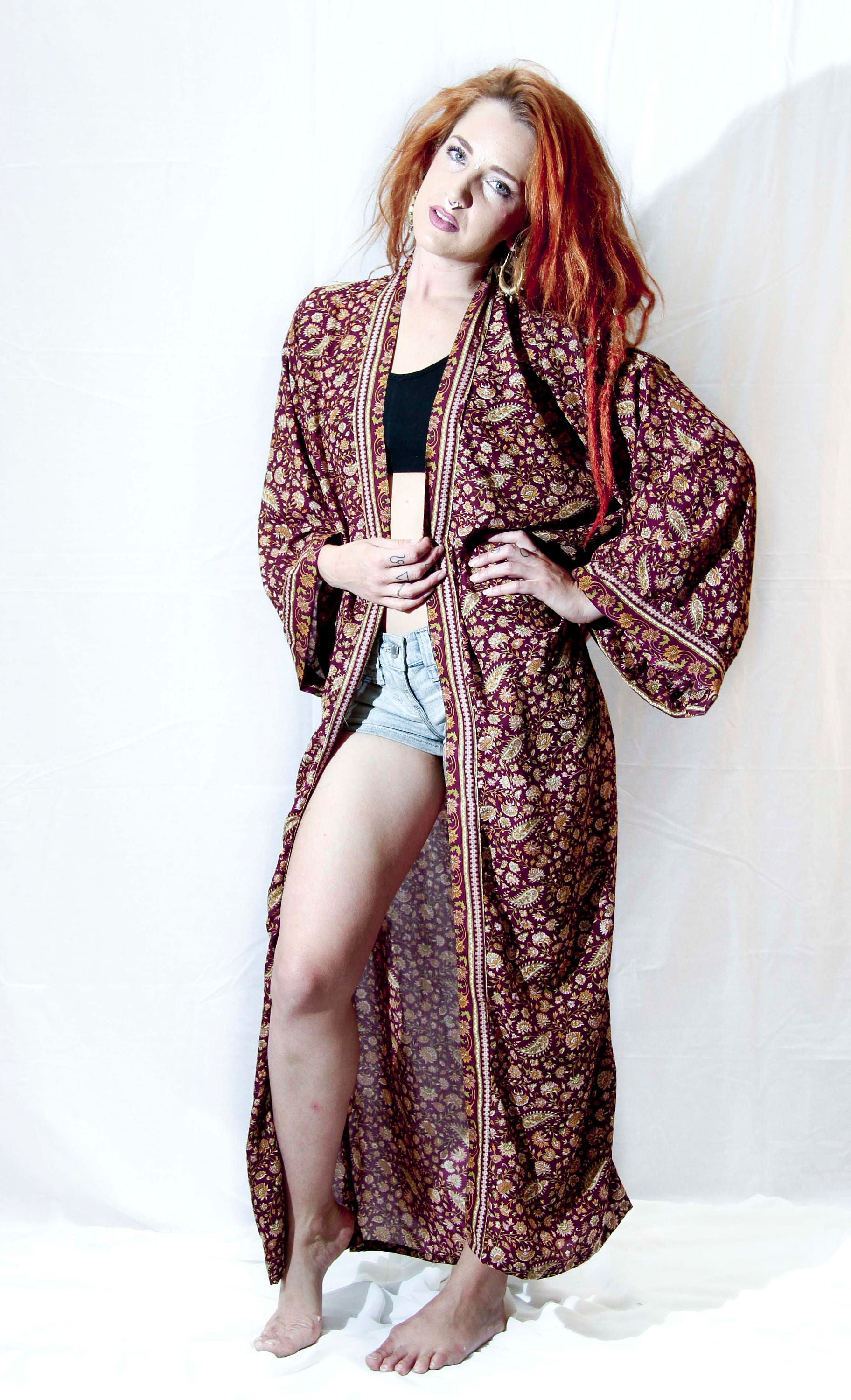 Full Length kimono Dark Purple