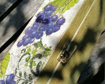 Wooden Wine Box Wedding Ceremony Gift, Exclusive Wine Box, Box for 1 bottle of wine, Hand decorated, Provence Style, Vintage, Handmade decor