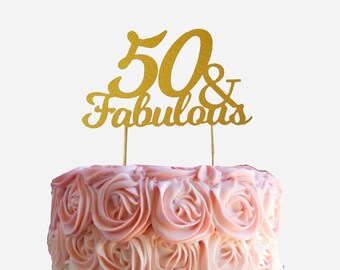 50th birthday cake topper | Etsy