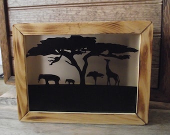 Battery Operated Rustic Safari Night Light