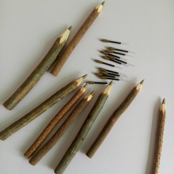 Twig Pen 3/pack Wooden Ballpoint Pen 0.7 mm Oilbased