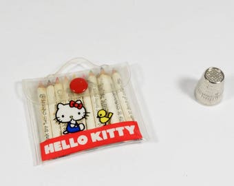 1976 Hello Kitty Mini Colored Pencil Set Sanrio Made in Japan Vintage Hello Kitty