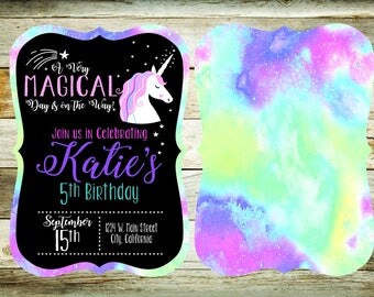 Unicorn Birthday Invitation