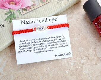 Evil eye bracelet Red Kabbalah Bracelet Good luck bracelet Evil eye jewelry Eye bracelet Red String Bracelet Evil eye charm Gift for her