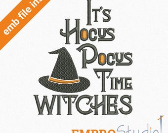 Hocus pocus font. Halloween machine embroidery design (emb, csd, dst, exp, hus, jef, pec, pes, xxx) digitized embroidery downloadable file