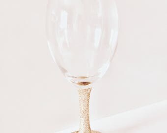 Glitter Stem Wine Glasses