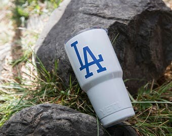 Los Angeles Dodgers yeti decal for women yeti tumbler decal yeti monogram decal for yeti cup decal yeti decal monogram powder coated yeti