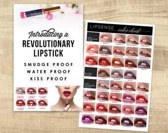 LipSense Party Pack - Display posters, Color Charts, modern branding, LipSense Event posters