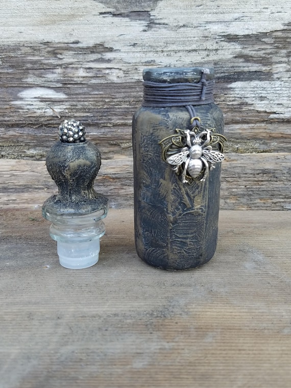 Salvaged Bottle, Bee charm by GearsintheGarden steampunk buy now online Salvaged Bottle, Bee charm by GearsintheGarden steampunk buy now online