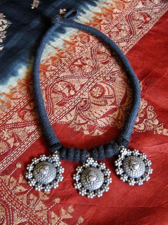 Traditional Pure Silver Necklace 3 Pendant