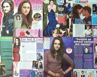 KRISTEN STEWART ~ Twilight Saga, New Moon, Eclipse, Breaking Dawn, Bella Swan ~ Color Articles for Scrapbooking
