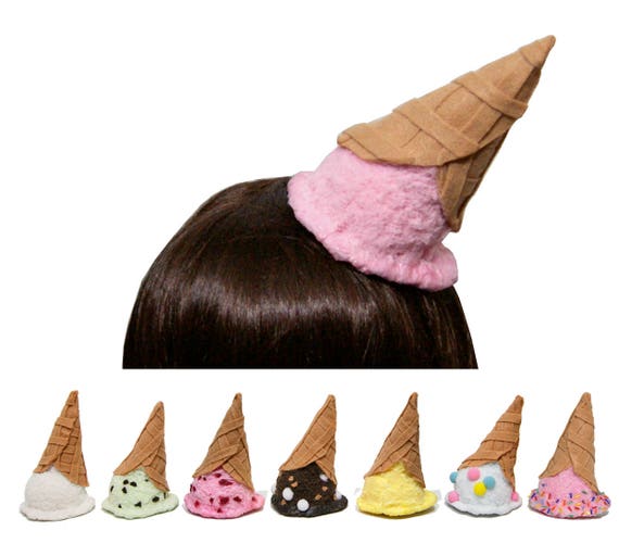 Upside Down Melted Ice Cream Cone Hat 19 Flavors Available