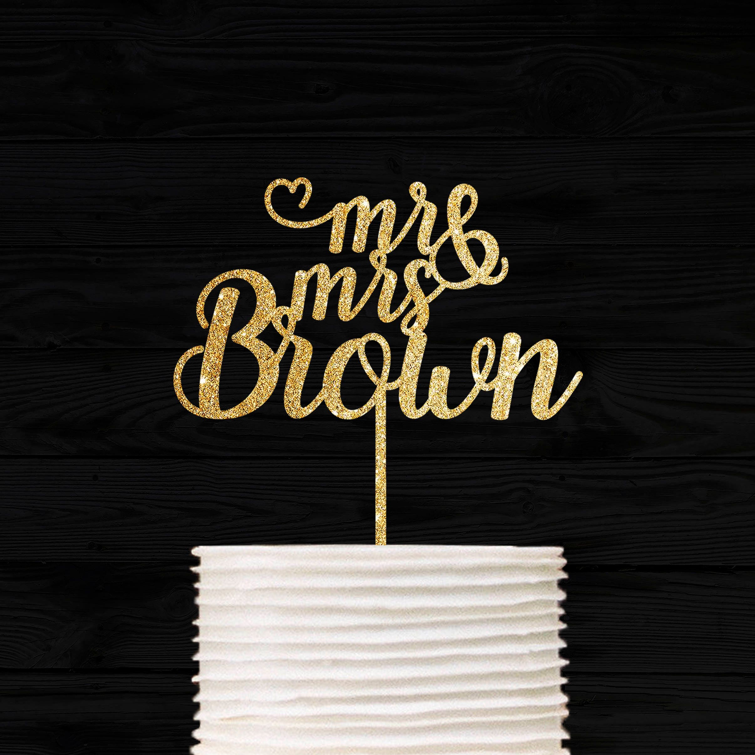 Customized Wedding Cake Topper Personalized Cake Topper for