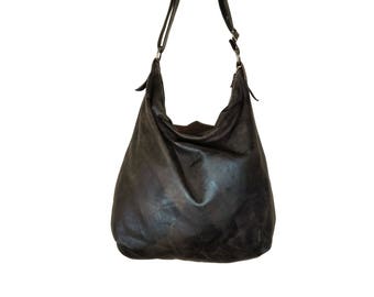 CC 25C Hobo Bag 30cm Black White Lambskin Silver Hardware