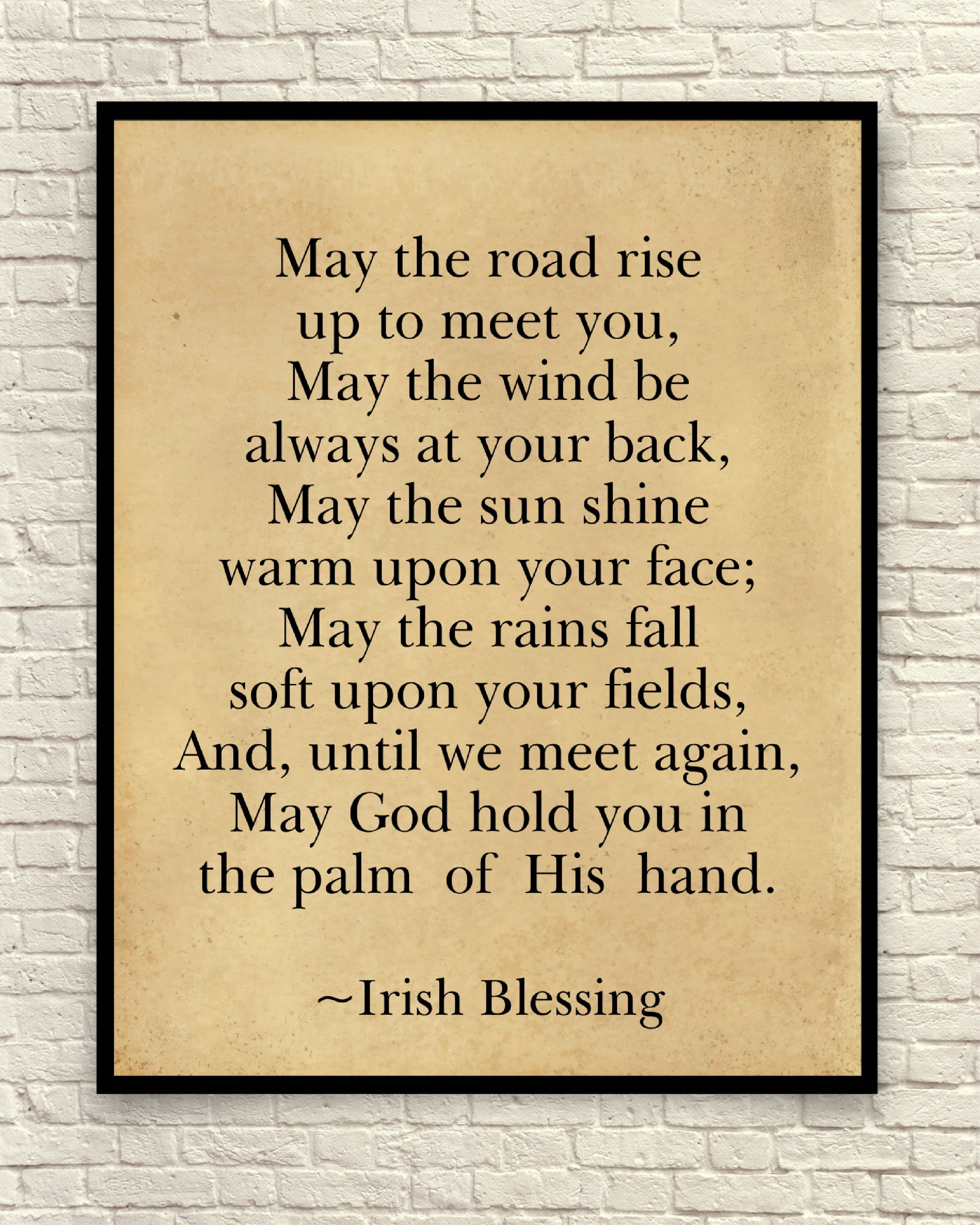 Irish Blessing Gaelic Blessing Apache Blessing Poem Custom