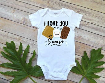 Baby Shower Gift, I love you Smore, Cute Baby Gift, Cute Baby Shirt, Niece Gift, Funny Baby Gift, Camping Shirt, Newborn Baby Gift, Smores