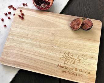 Personalised Chopping Board - Custom Cutting Board Personalised Wedding Cutting Board - Chopping Board Wedding Gift - Kitchen Baking Gifts