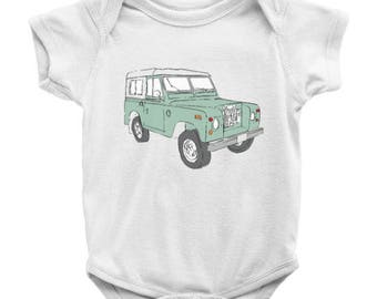 Infant Land Rover clothing, Vintage Land Rover onesie, Baby Land Rover Gift