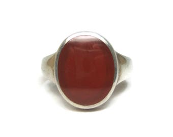 Vintage Sterling Carnelian Ring Size 7