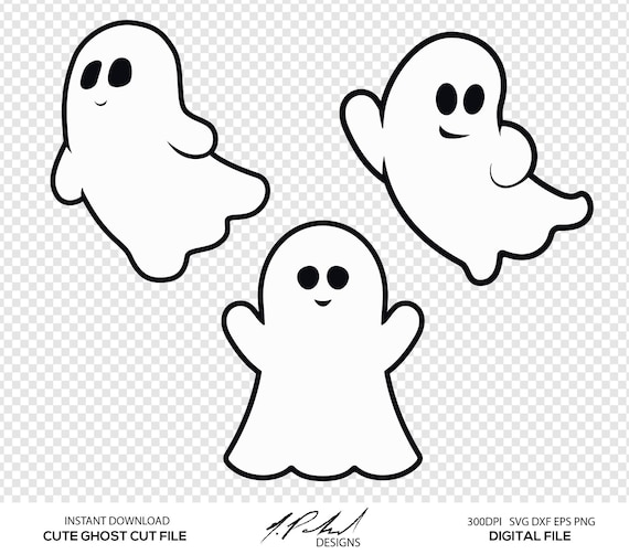 Cute Ghost Digital Cut Files Digital Files Ghost SVG