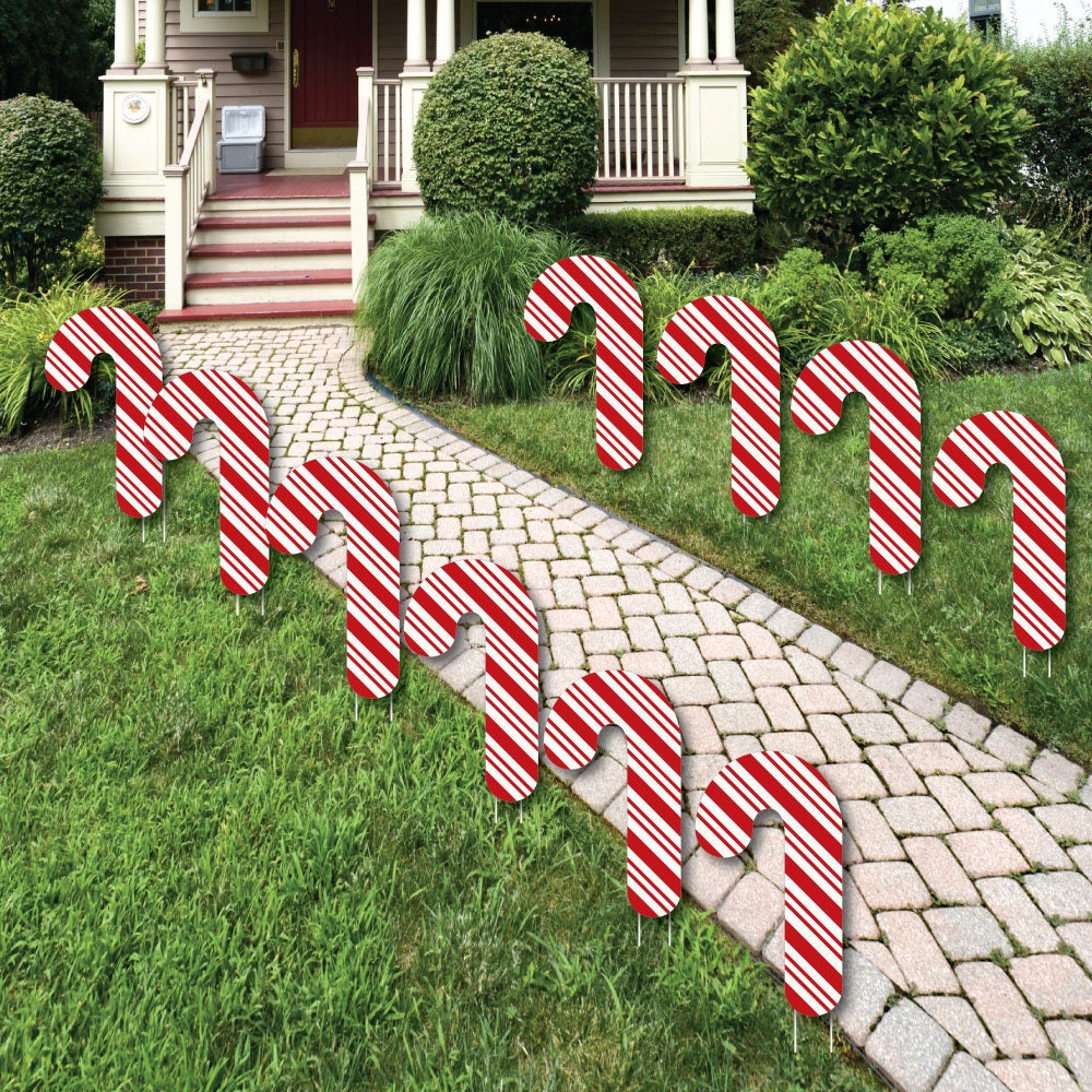 Candy Cane Shaped Lawn Decorations Outdoor Candy Cane Yard
