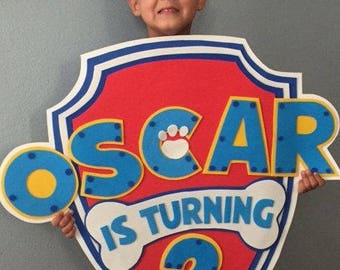 paw patrol party sign