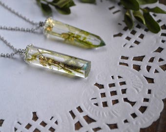 terrarium necklace moss jewelry bridal necklace woodland jewelry rustic necklace pressed jewelry coworker gift best mom gift green crystal