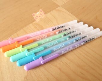 Sakura Soufflé Gel Pens : Souffle Beautiful Pastel Colors in Pink, Orange, Green, Aqua, Blue, Purple ~ 3D Ink! ~ Listing for 1 Pen Only