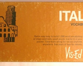 Vis-Ed Italian Vocabulary Cards in Original Box