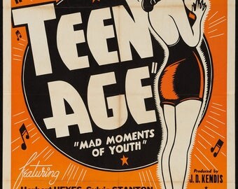 Vintage movie "Teenage" in A3 size poster.